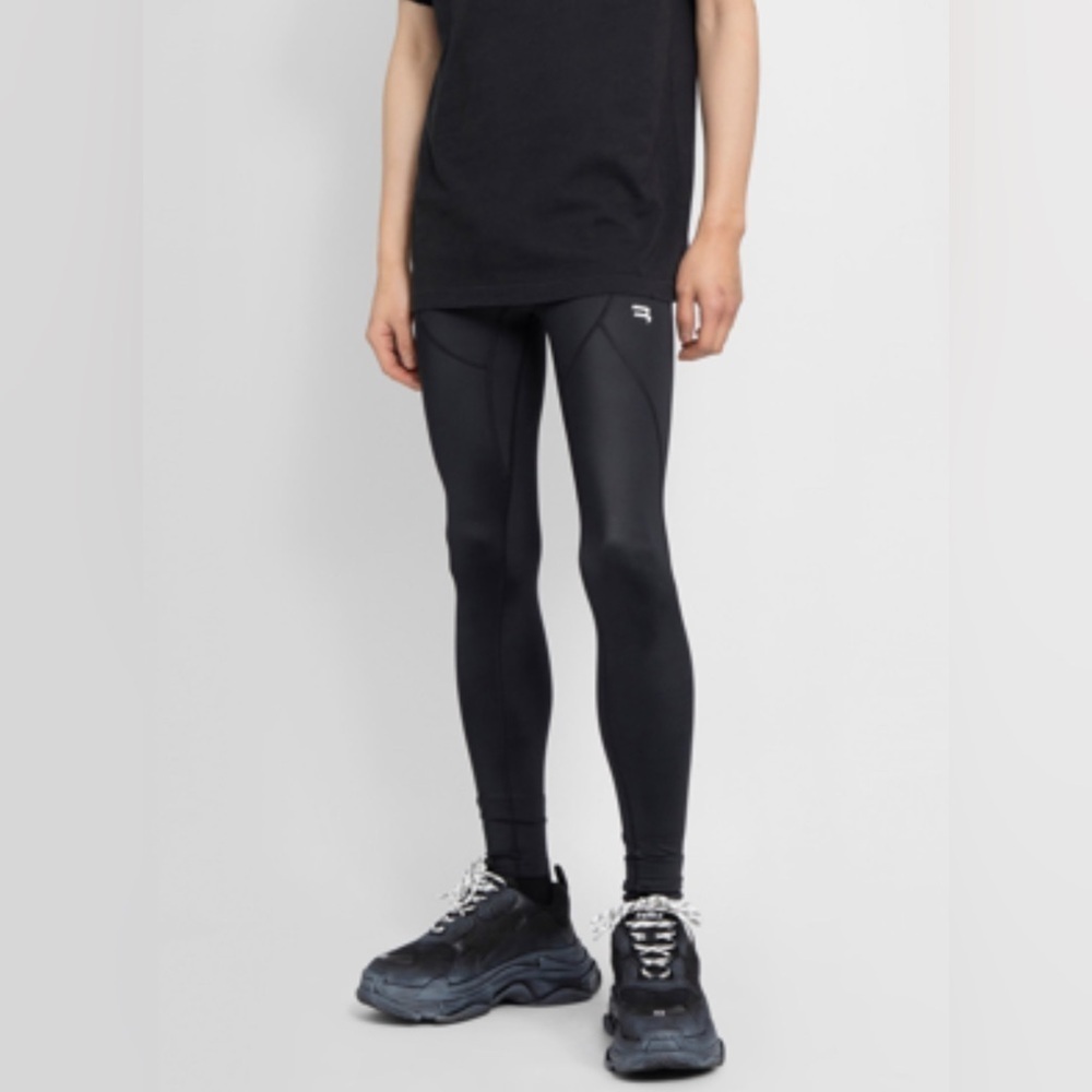 Balenciaga Mens ATHLETIC LEGGINGS IN BLACK NWT